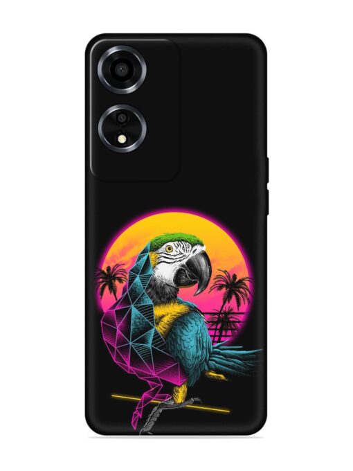 Rad Parrot Embossed Soft Silicone Case for Oppo A59 (5G) Zapvi