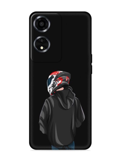 Motorcycle Rider Embossed Soft Silicone Case for Oppo A59 (5G) Zapvi