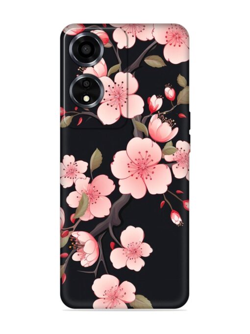 Cherry Blossom Embossed Soft Silicone Case for Oppo A59 (5G) Zapvi