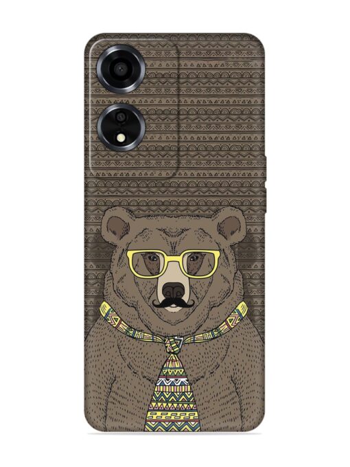 Grizzly Bear Embossed Soft Silicone Case for Oppo A59 (5G) Zapvi