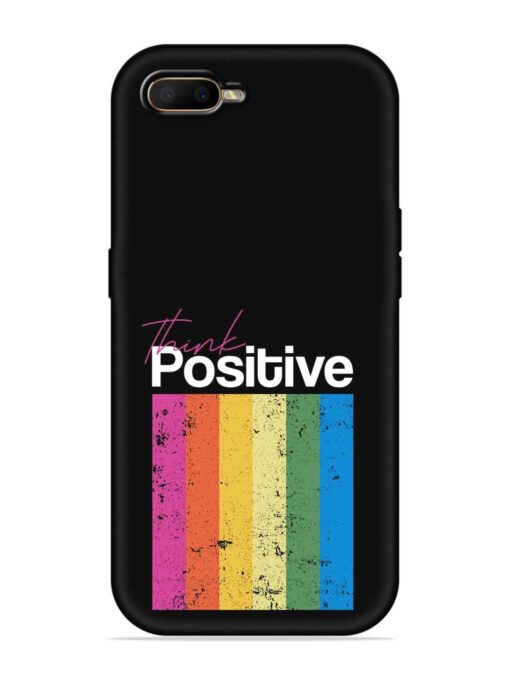 Think Positive Typography Embossed Soft Silicone Case for Oppo A5S Zapvi