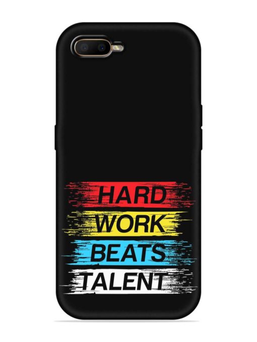 Hard Work Beats Embossed Soft Silicone Case for Oppo A5S Zapvi