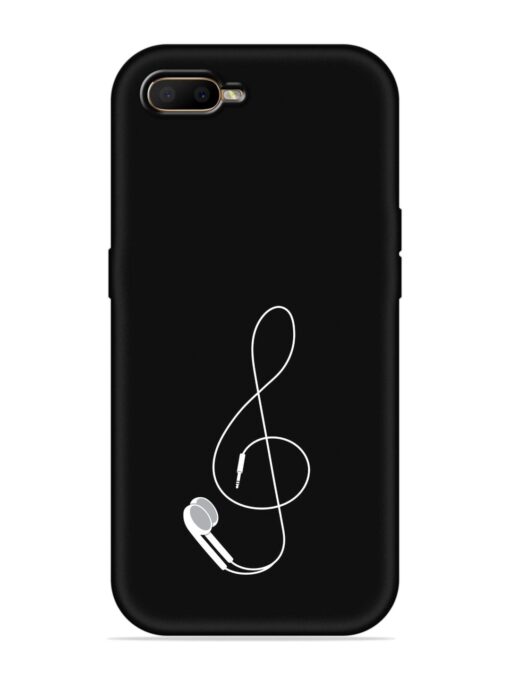 Music Earphone Vector Embossed Soft Silicone Case for Oppo A5S Zapvi