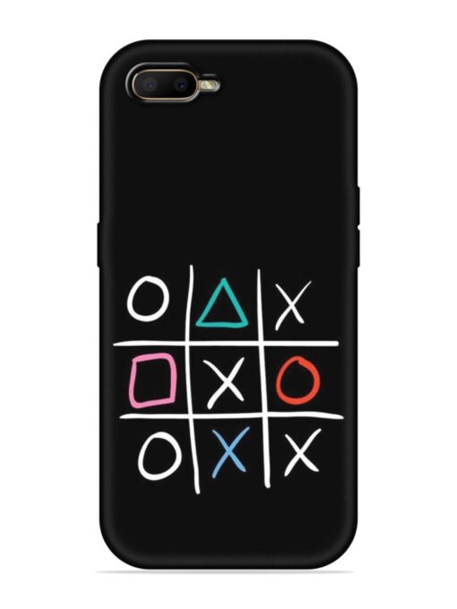 Super Neon Tic-Tac-Toe Embossed Soft Silicone Case for Oppo A5S Zapvi