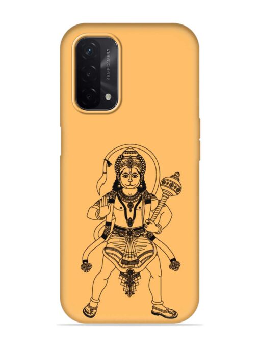 Indian God Hanuman Embossed Soft Silicone Case for Oppo A74 (5G) Zapvi