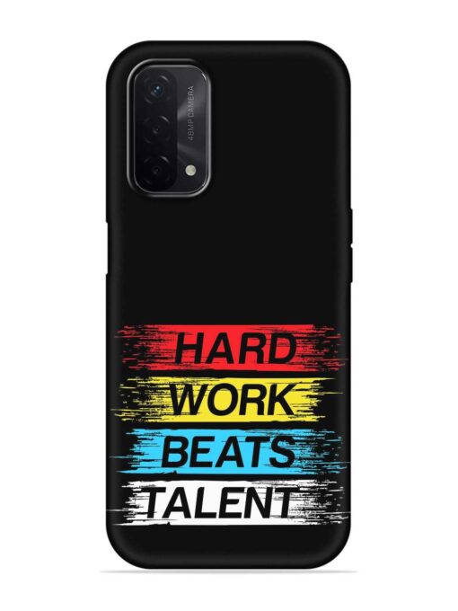 Hard Work Beats Embossed Soft Silicone Case for Oppo A74 (5G) Zapvi