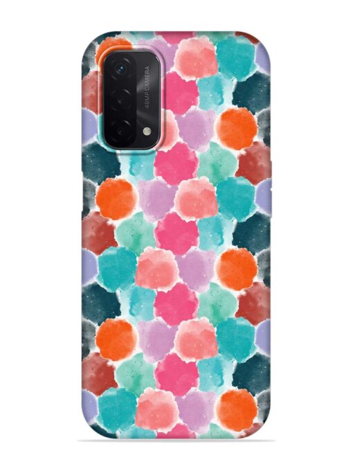 Colorful Seamless Pattern Embossed Soft Silicone Case for Oppo A74 (5G) Zapvi