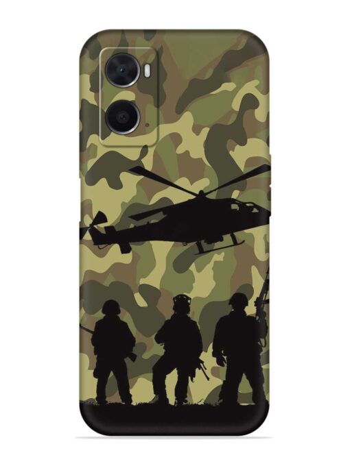 Army Heros Embossed Soft Silicone Case for Oppo A76 Zapvi