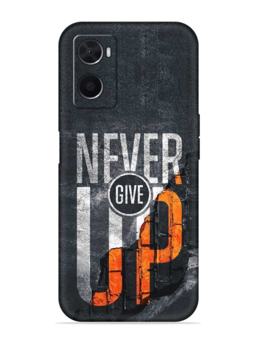 Never Give Up Embossed Soft Silicone Case for Oppo A76 Zapvi