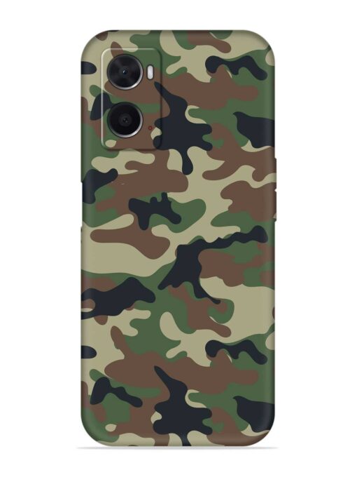 Army Military Camouflage Dark Green Embossed Soft Silicone Case for Oppo A76 Zapvi