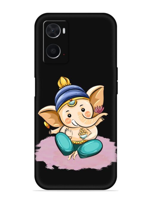 Bal Ganesh Vector Art Embossed Soft Silicone Case for Oppo A76 Zapvi