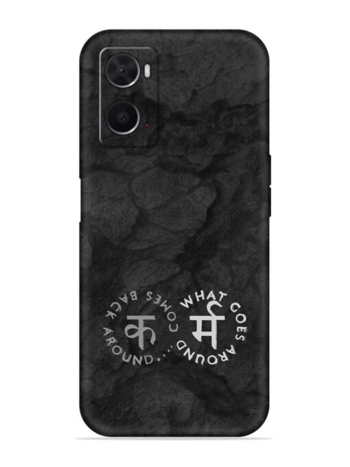 Karma Hindi Word Embossed Soft Silicone Case for Oppo A76 Zapvi