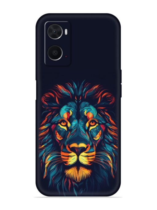 Colorful Lion Embossed Soft Silicone Case for Oppo A76 Zapvi