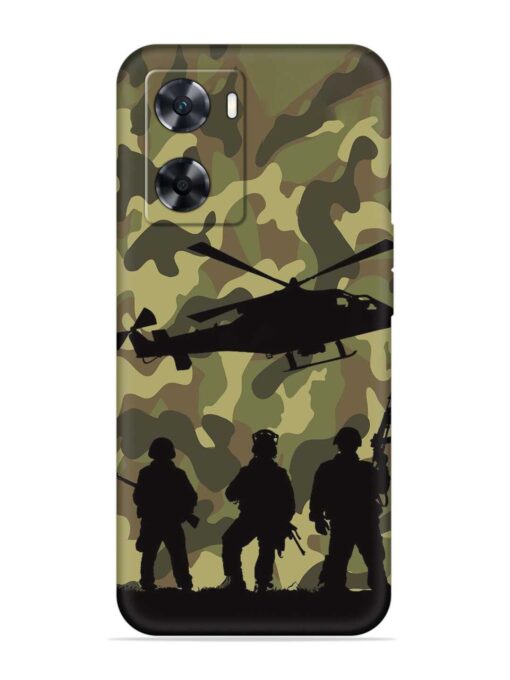 Army Heros Embossed Soft Silicone Case for Oppo A77S Zapvi