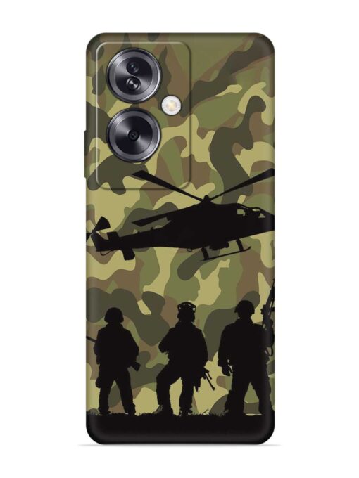 Army Heros Embossed Soft Silicone Case for Oppo A79 (5G) Zapvi