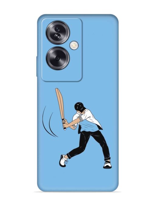 Cricket Gully Boy Embossed Soft Silicone Case for Oppo A79 (5G) Zapvi