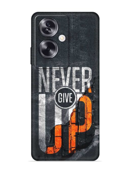 Never Give Up Embossed Soft Silicone Case for Oppo A79 (5G) Zapvi