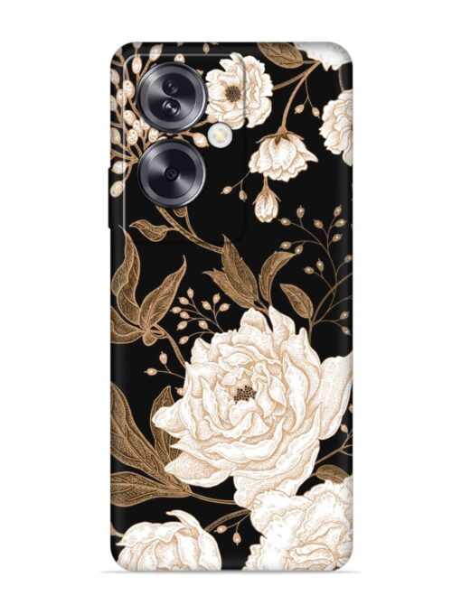 Peonies Roses Floral Embossed Soft Silicone Case for Oppo A79 (5G) Zapvi