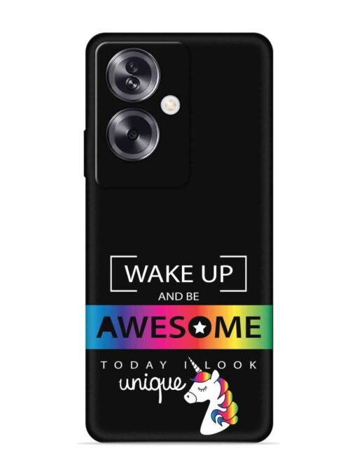 Inspirational Quote Unicorn Embossed Soft Silicone Case for Oppo A79 (5G) Zapvi