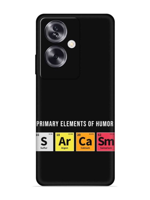 Primary Elements Humor Embossed Soft Silicone Case for Oppo A79 (5G) Zapvi