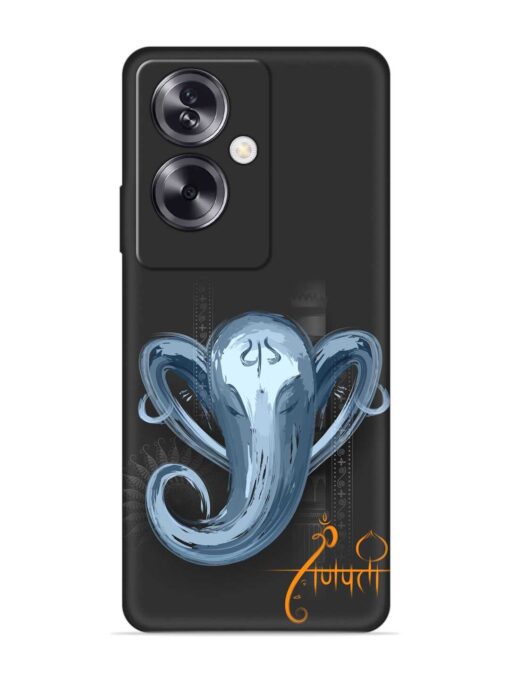 Illustration Lord Ganpati Embossed Soft Silicone Case for Oppo A79 (5G) Zapvi