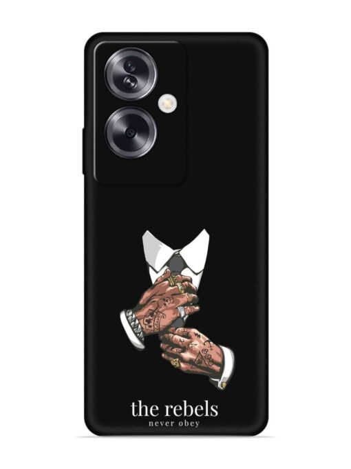 Rebels Slogan Man Embossed Soft Silicone Case for Oppo A79 (5G) Zapvi