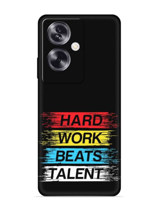 Hard Work Beats Embossed Soft Silicone Case for Oppo A79 (5G) Zapvi