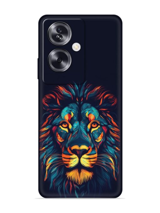 Colorful Lion Embossed Soft Silicone Case for Oppo A79 (5G) Zapvi