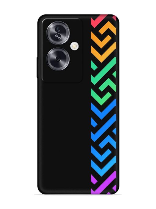 Colorshape Stripes Embossed Soft Silicone Case for Oppo A79 (5G) Zapvi