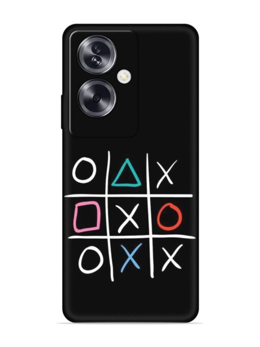 Super Neon Tic-Tac-Toe Embossed Soft Silicone Case for Oppo A79 (5G) Zapvi