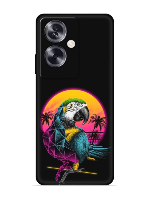 Rad Parrot Embossed Soft Silicone Case for Oppo A79 (5G) Zapvi