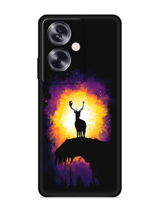 Elk Animal Art Embossed Soft Silicone Case for Oppo A79 (5G) Zapvi