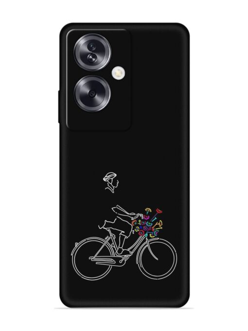 Minimalist Cycle Art Embossed Soft Silicone Case for Oppo A79 (5G) Zapvi