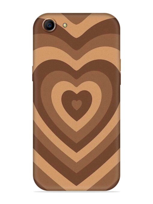 Brown Heart Embossed Soft Silicone Case for Oppo A83 Zapvi