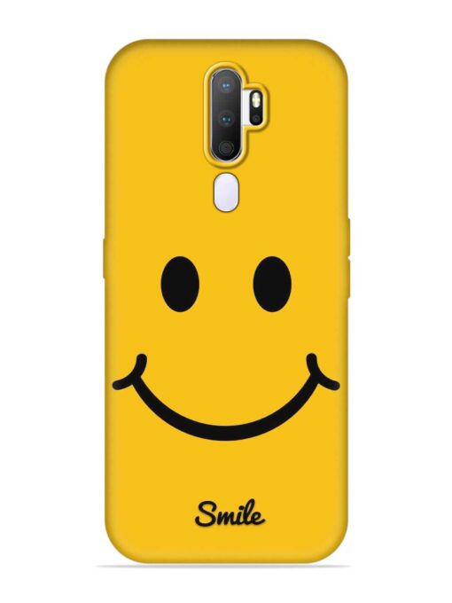 Yellow Smiley Embossed Soft Silicone Case for Oppo A9 (2020) Zapvi