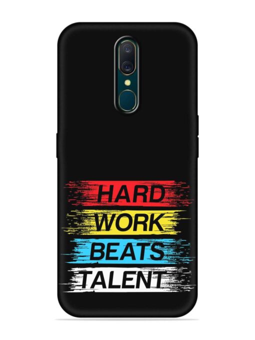 Hard Work Beats Embossed Soft Silicone Case for Oppo F11 Zapvi