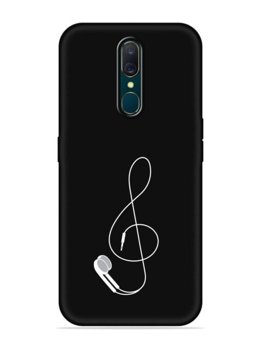 Music Earphone Vector Embossed Soft Silicone Case for Oppo F11 Zapvi