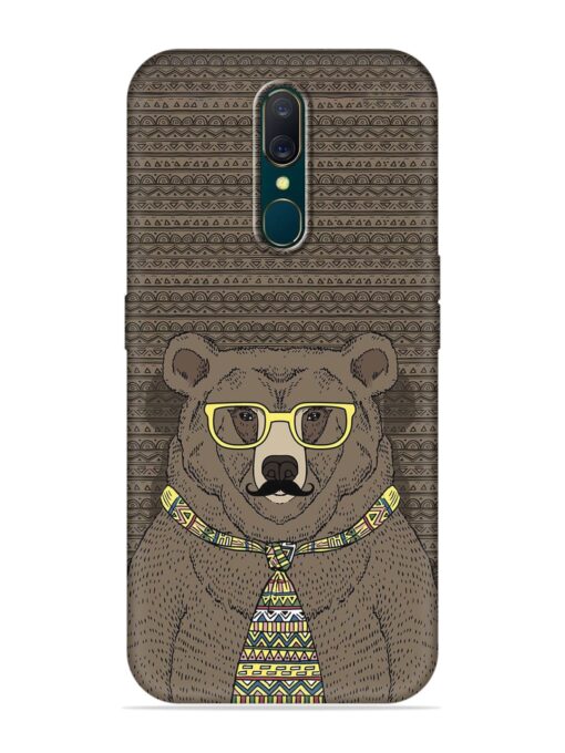 Grizzly Bear Embossed Soft Silicone Case for Oppo F11 Zapvi