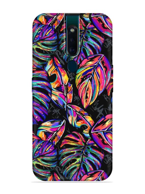 Tropical Seamless Vector Embossed Soft Silicone Case for Oppo F11 Pro Zapvi