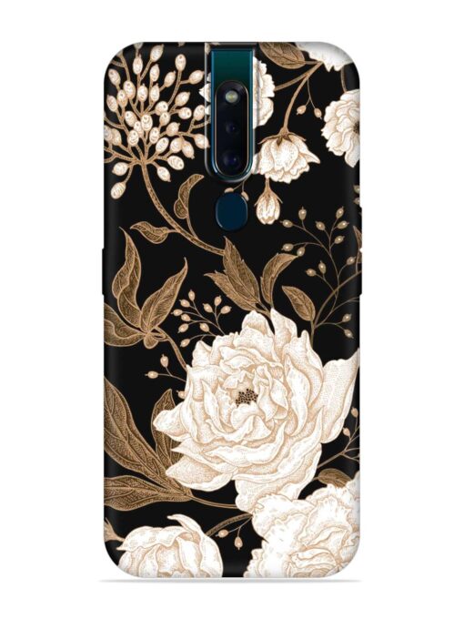 Peonies Roses Floral Embossed Soft Silicone Case for Oppo F11 Pro Zapvi