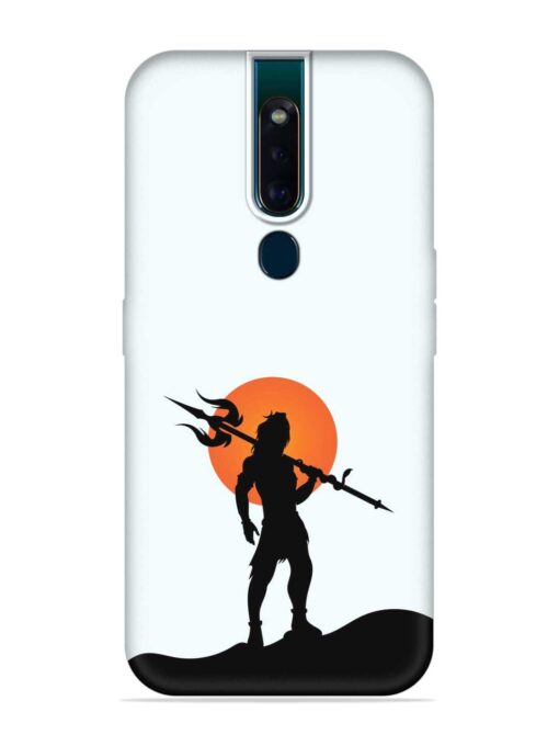 Lord Mahadev Trendy Embossed Soft Silicone Case for Oppo F11 Pro Zapvi