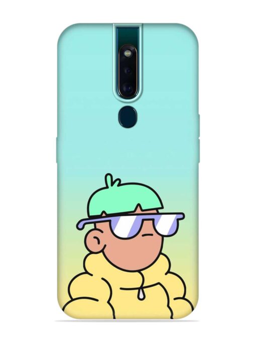 Doodles Cool Character Embossed Soft Silicone Case for Oppo F11 Pro Zapvi