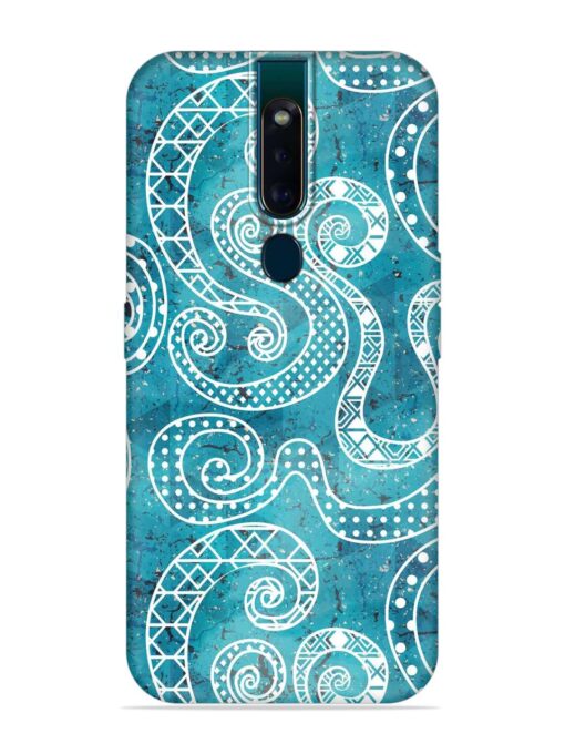 Vintage Curved Seamless Embossed Soft Silicone Case for Oppo F11 Pro Zapvi