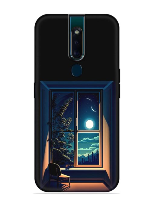 Night View At Window Embossed Soft Silicone Case for Oppo F11 Pro Zapvi