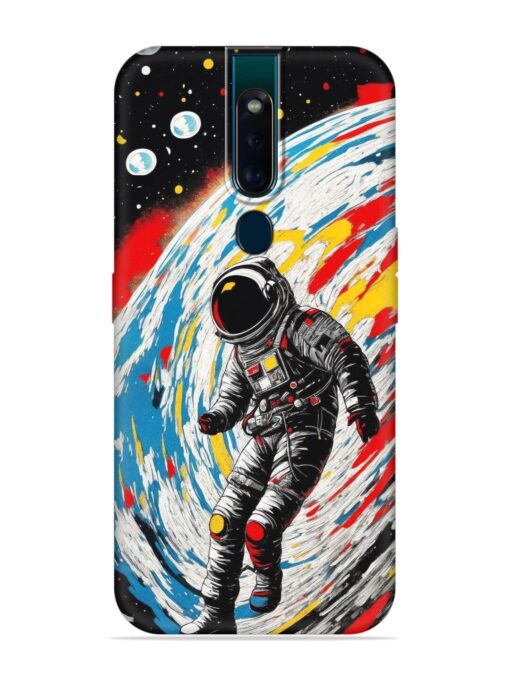 Astronaut Art Embossed Soft Silicone Case for Oppo F11 Pro Zapvi