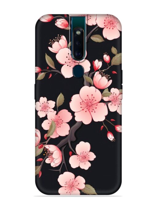 Cherry Blossom Embossed Soft Silicone Case for Oppo F11 Pro Zapvi