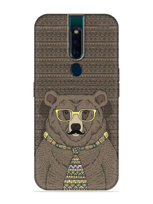 Grizzly Bear Embossed Soft Silicone Case for Oppo F11 Pro Zapvi