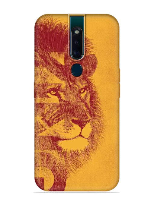 Gold Lion Crown Art Embossed Soft Silicone Case for Oppo F11 Pro Zapvi