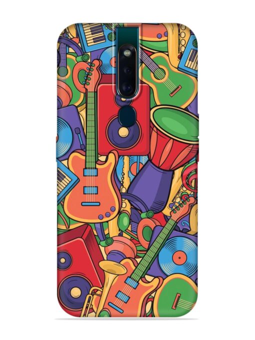 Colorful Music Art Embossed Soft Silicone Case for Oppo F11 Pro Zapvi