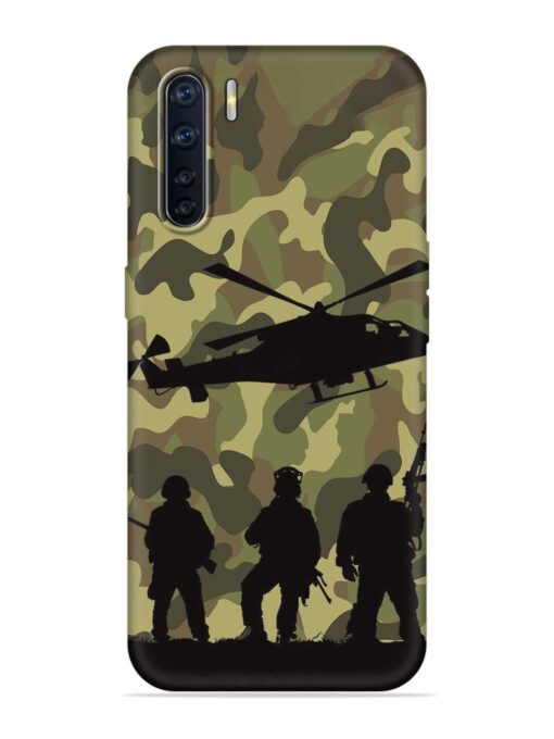 Army Heros Embossed Soft Silicone Case for Oppo F15 Zapvi